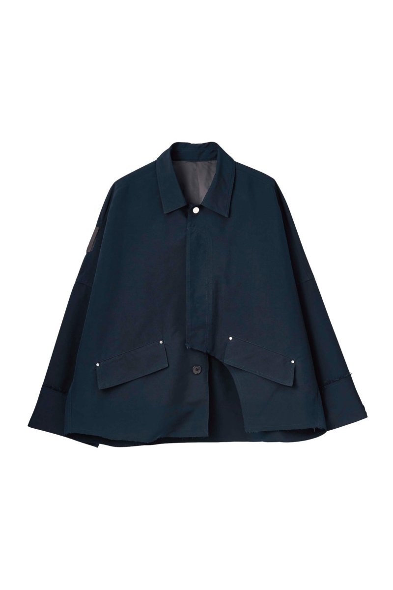 cutting edge shirt jacket(unisex)/navy - KNUTH MARF