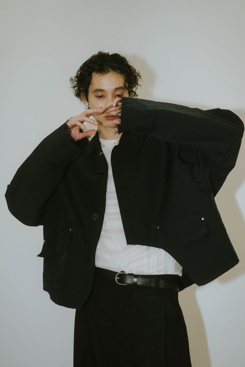 cutting edge shirt jacket(unisex)/navy - KNUTH MARF