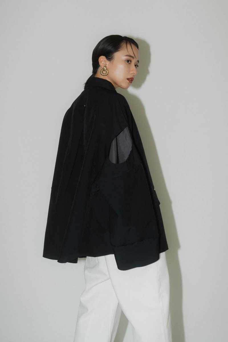 cutting edge shirt jacket(unisex)/navy - KNUTH MARF