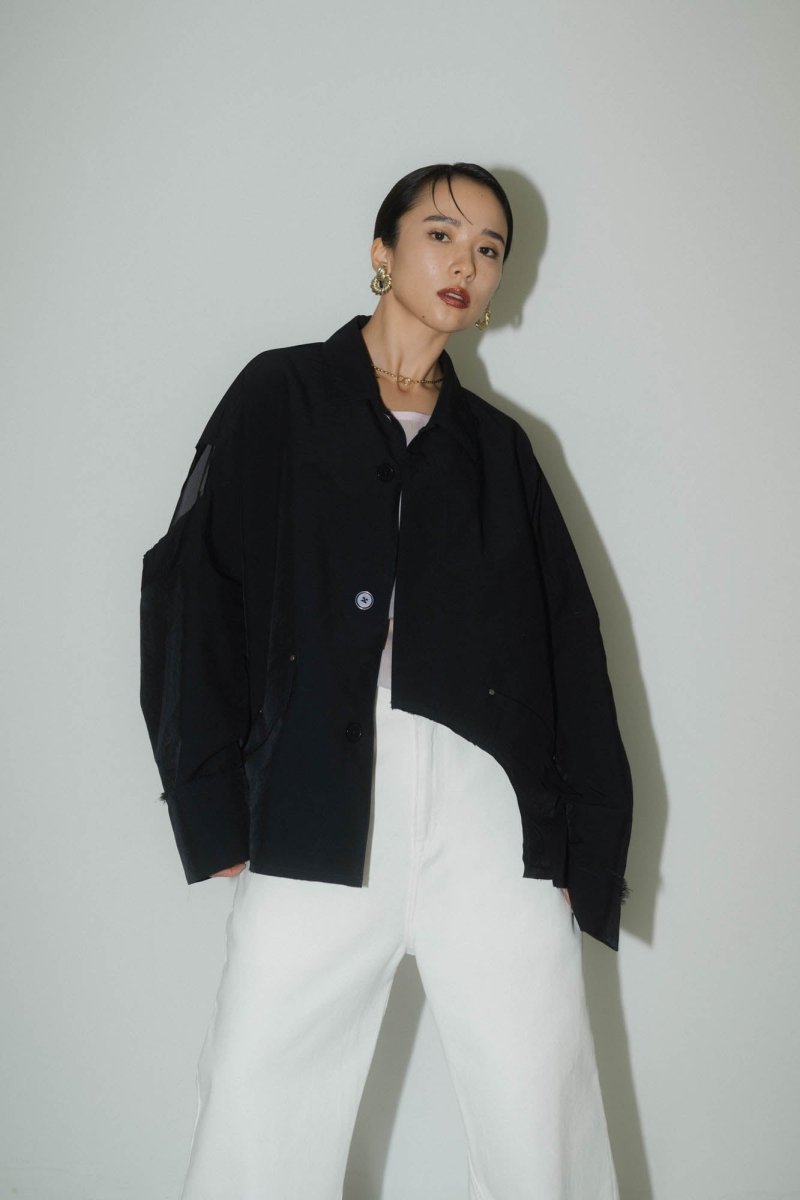 cutting edge shirt jacket(unisex)/navy - KNUTH MARF