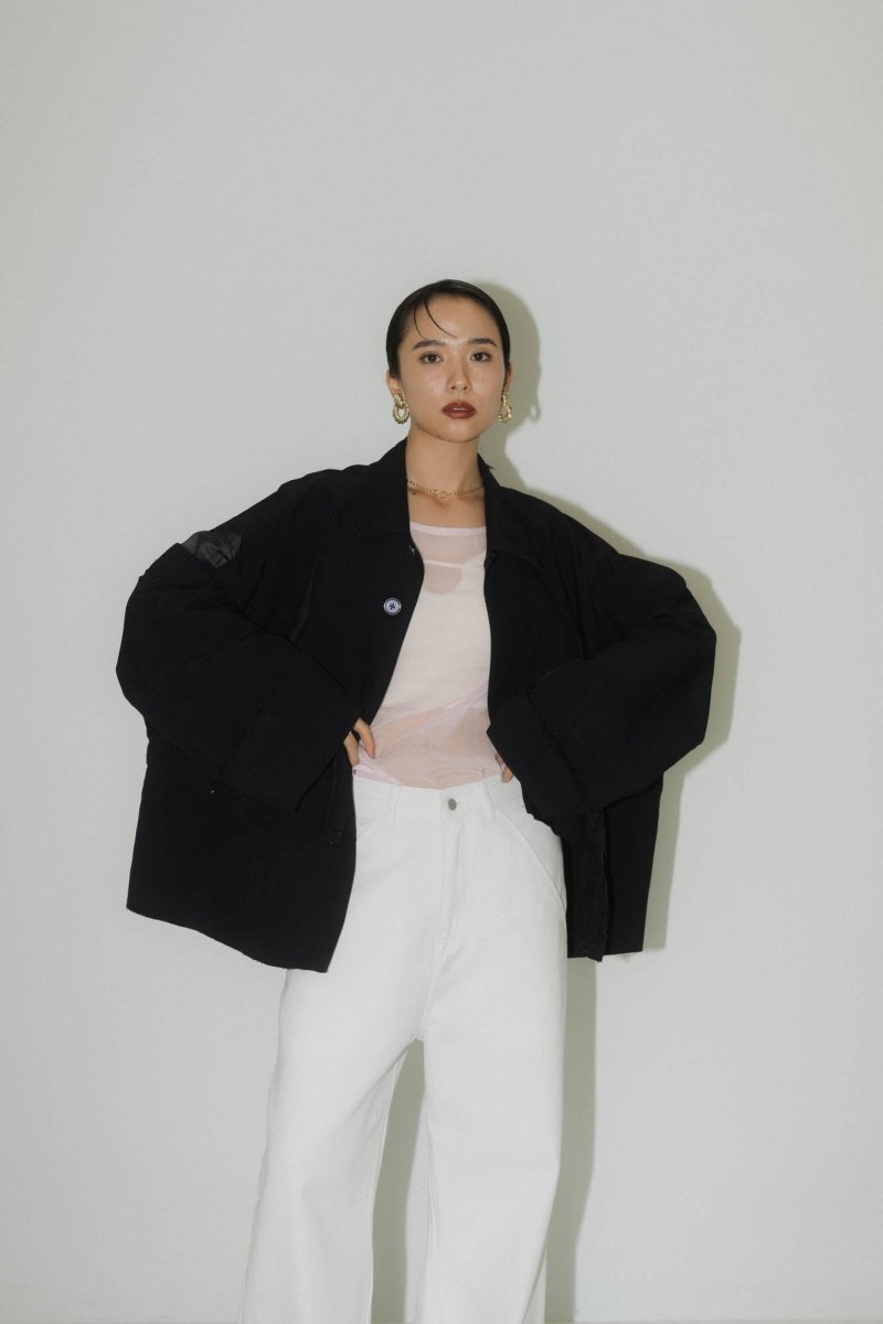 cutting edge shirt jacket(unisex)/navy - KNUTH MARF
