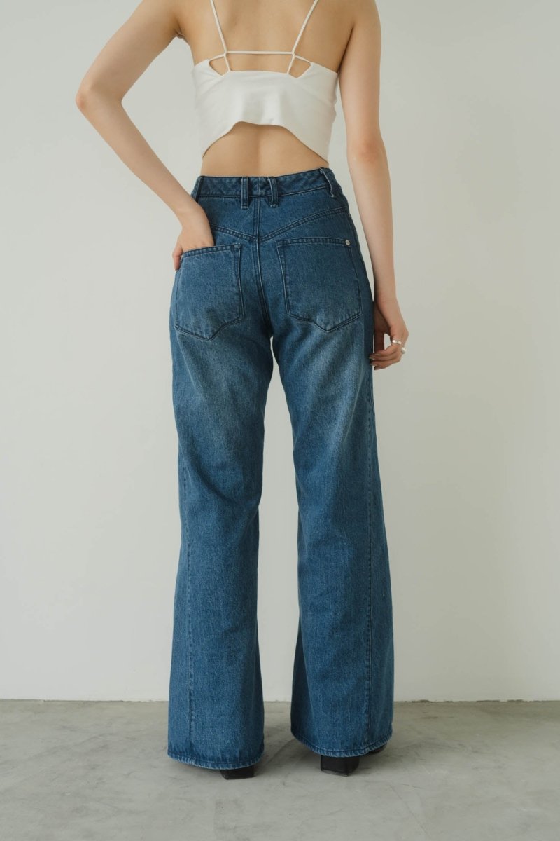 denim baggy pants/blue - KNUTH MARF