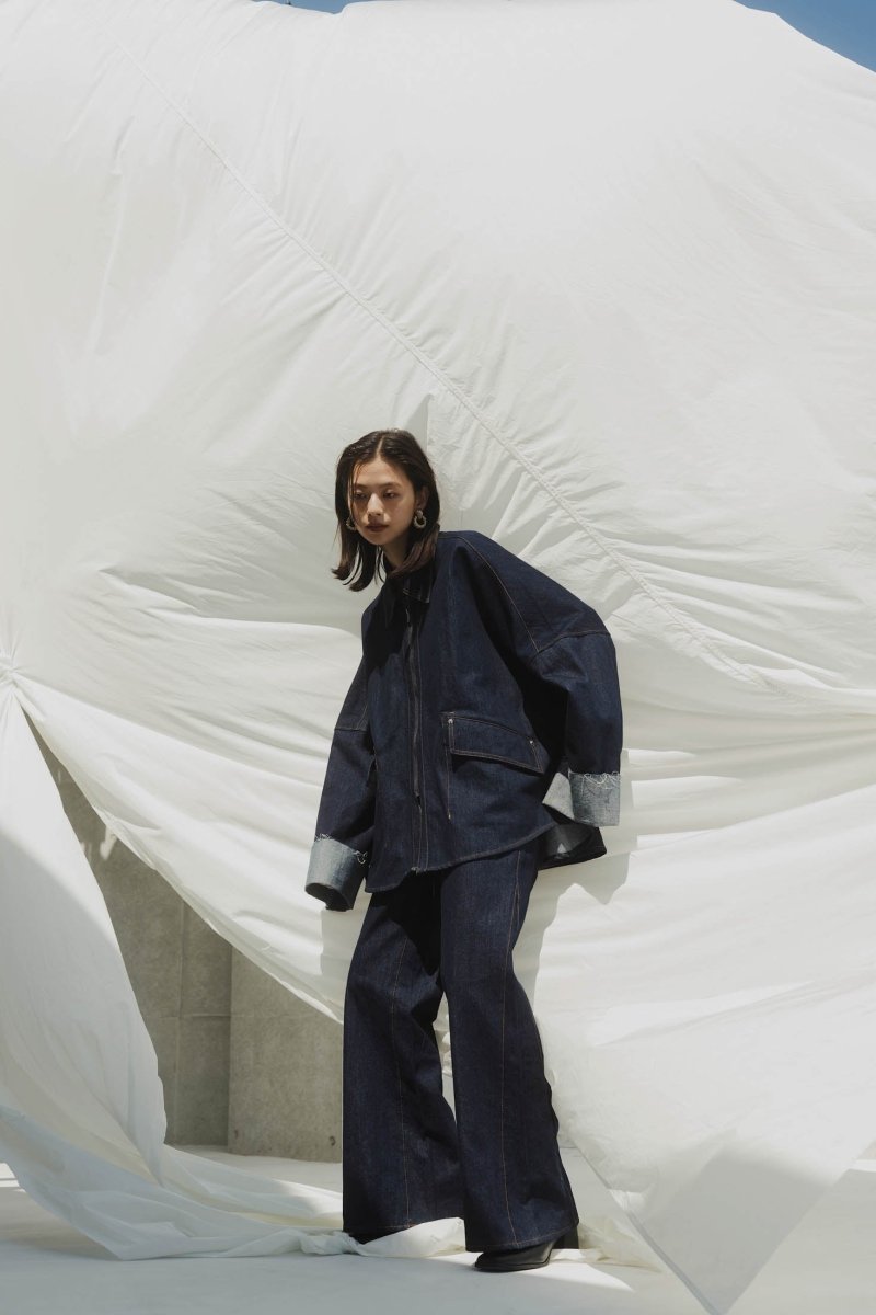 denim baggy pants/blue - KNUTH MARF