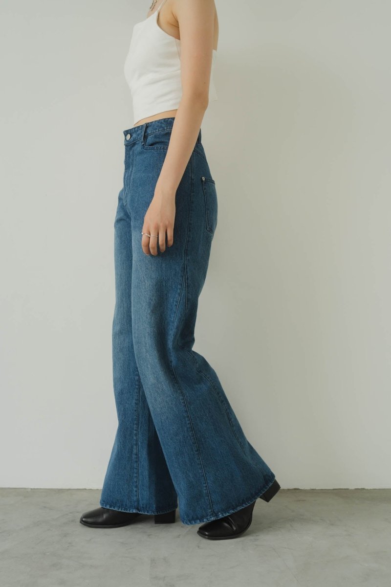 denim baggy pants/blue - KNUTH MARF