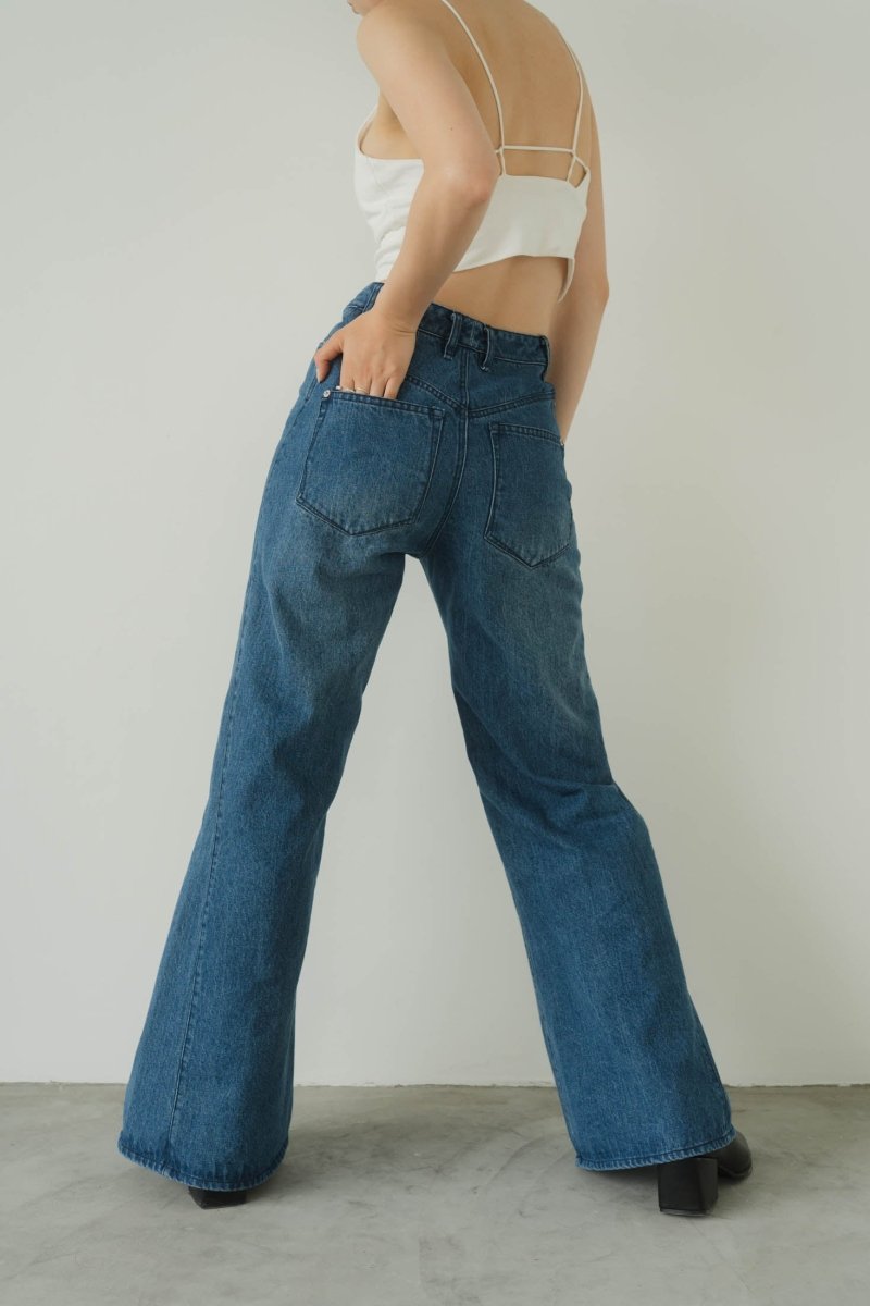denim baggy pants/blue - KNUTH MARF