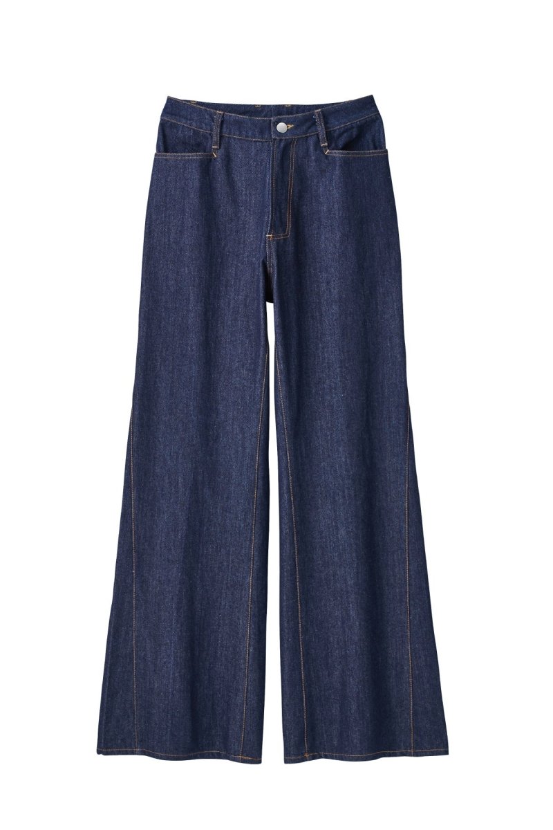 denim baggy pants/blue - KNUTH MARF
