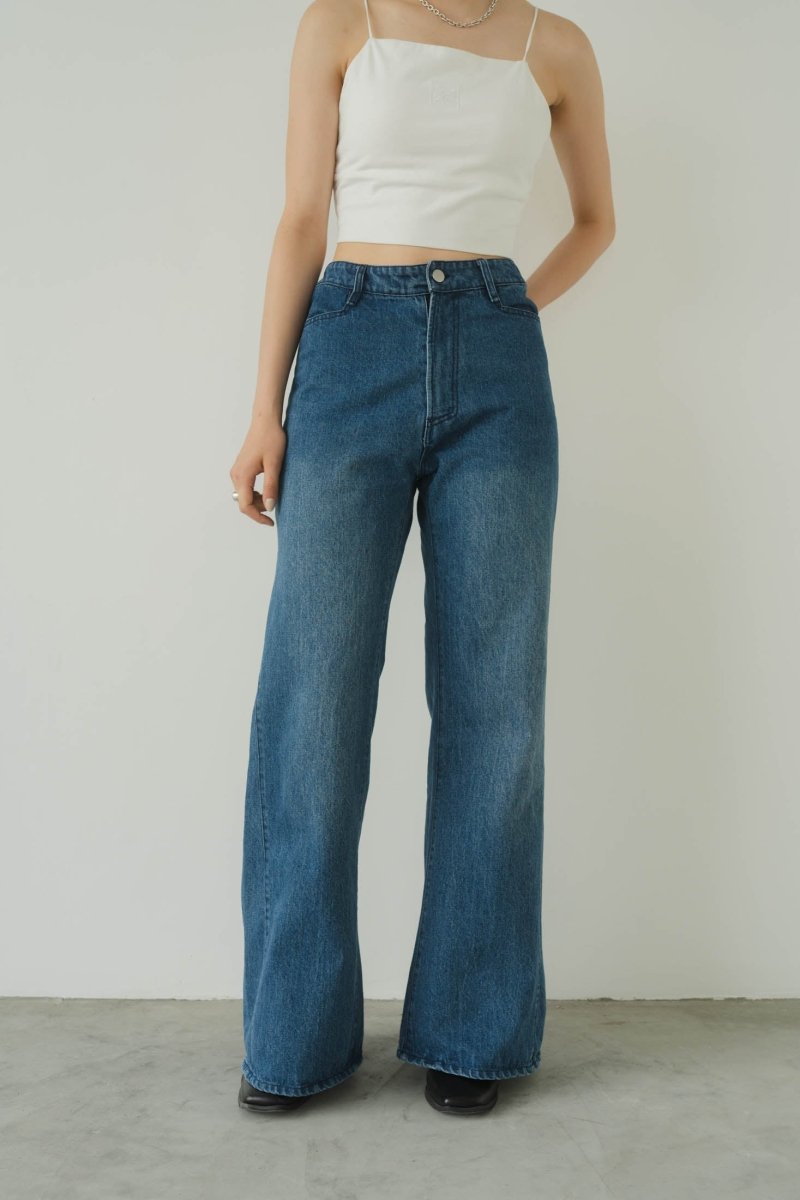 denim baggy pants/blue - KNUTH MARF