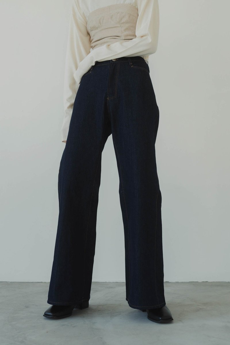 denim baggy pants/blue - KNUTH MARF