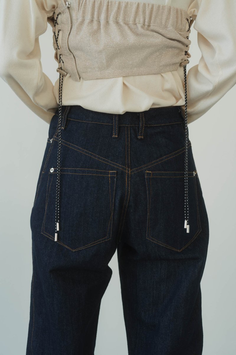 denim baggy pants/blue - KNUTH MARF