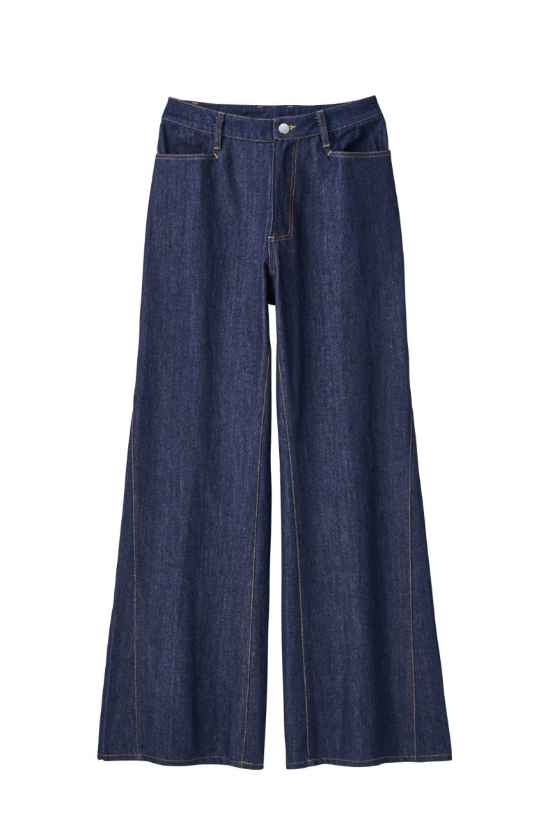 denim baggy pants/indigo - KNUTH MARF