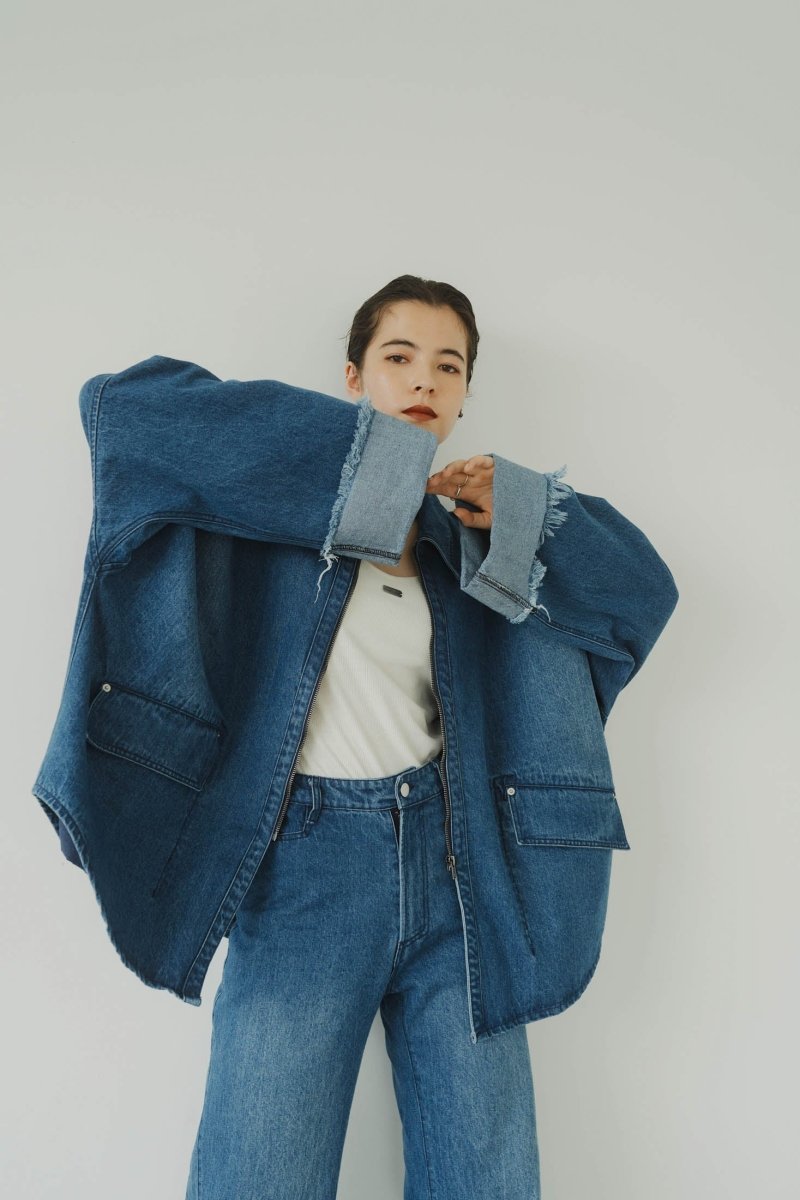 denim over shirt jacket(unisex)/blue