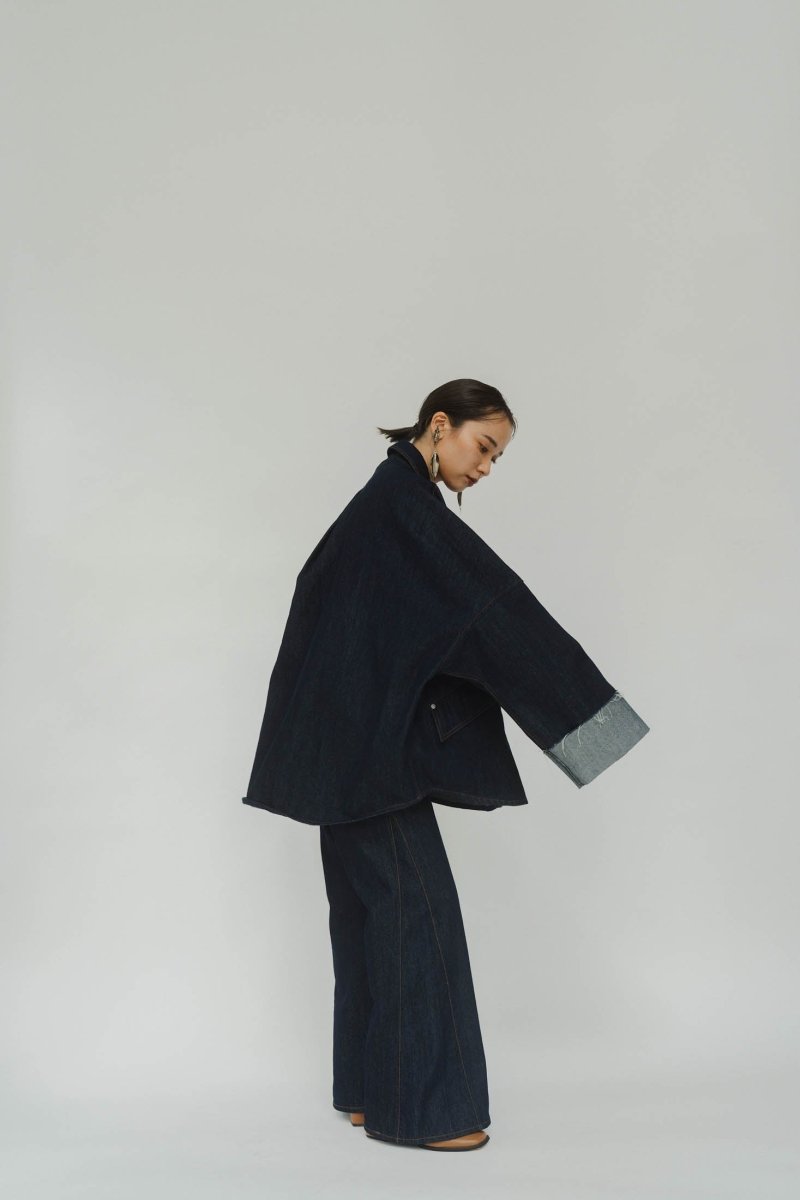 denim over shirt jacket(unisex)/indigo - KNUTH MARF