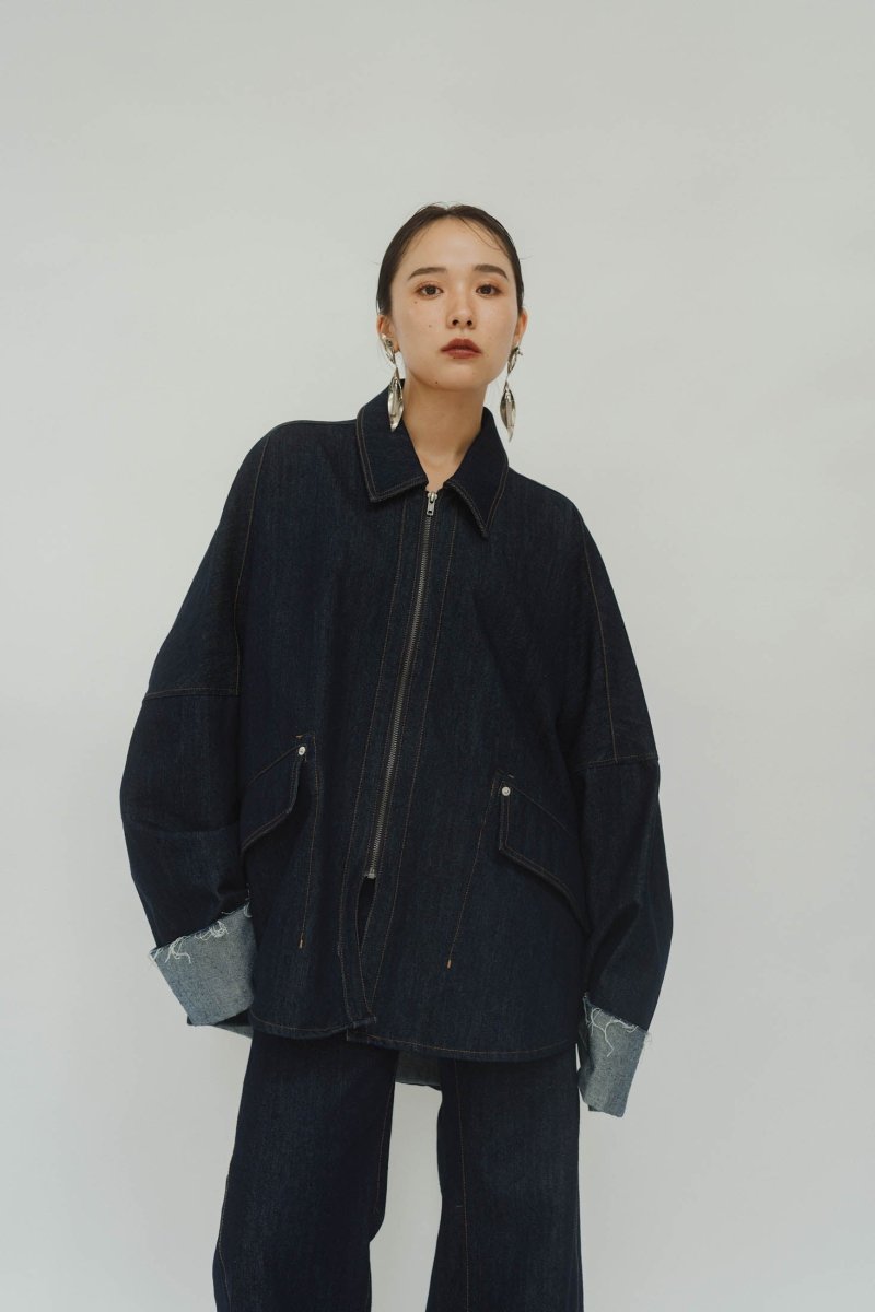 denim over shirt jacket(unisex)/indigo - KNUTH MARF