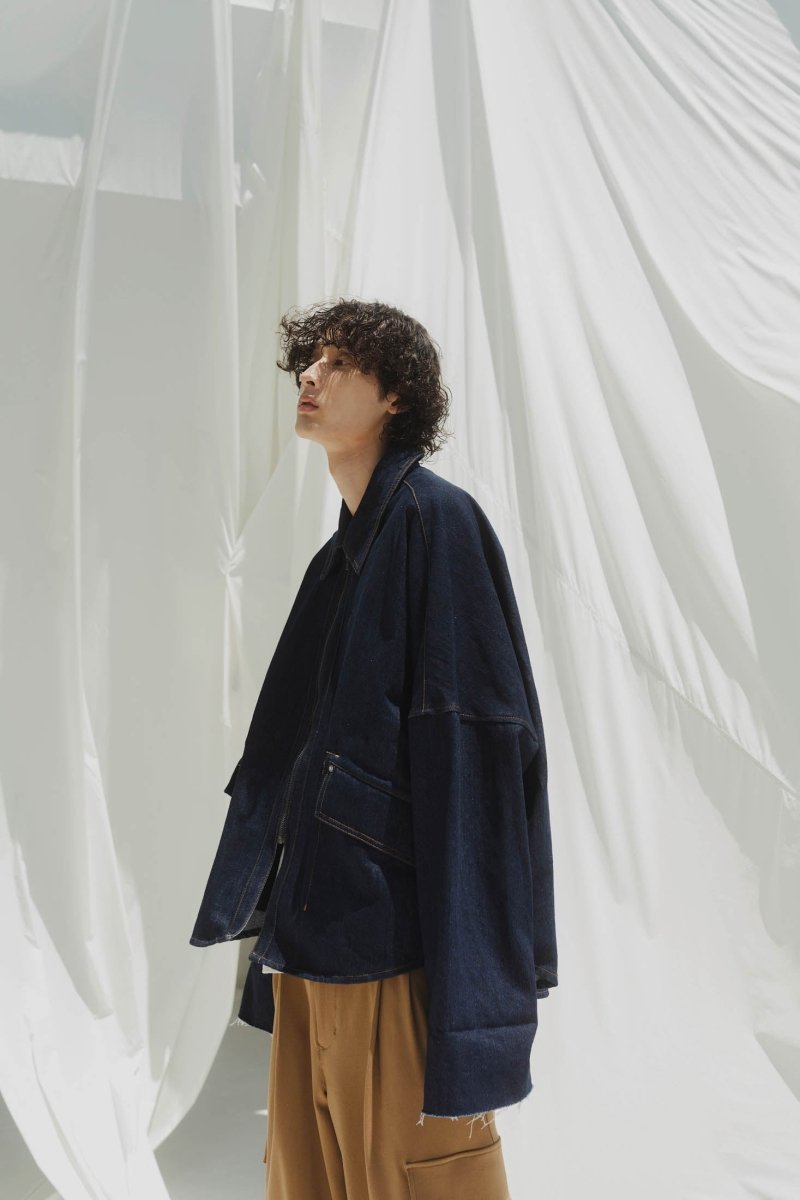 denim over shirt jacket(unisex)/indigo - KNUTH MARF