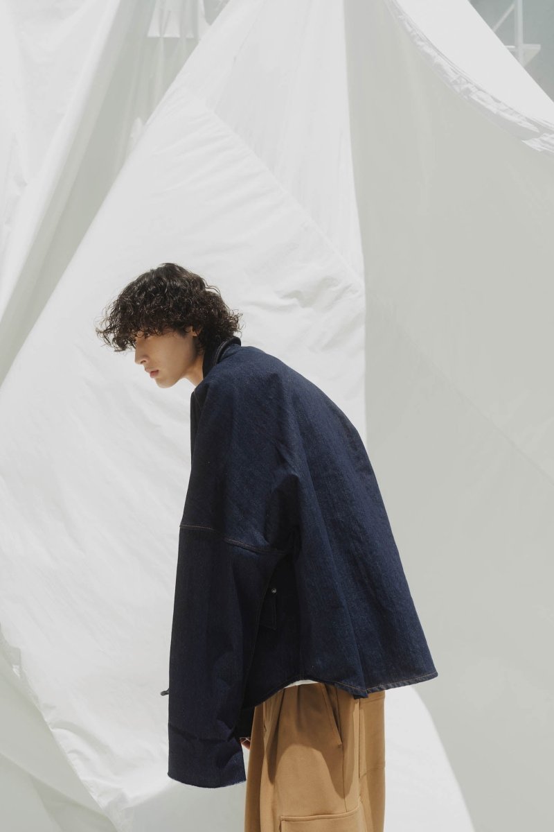 denim over shirt jacket(unisex)/indigo - KNUTH MARF