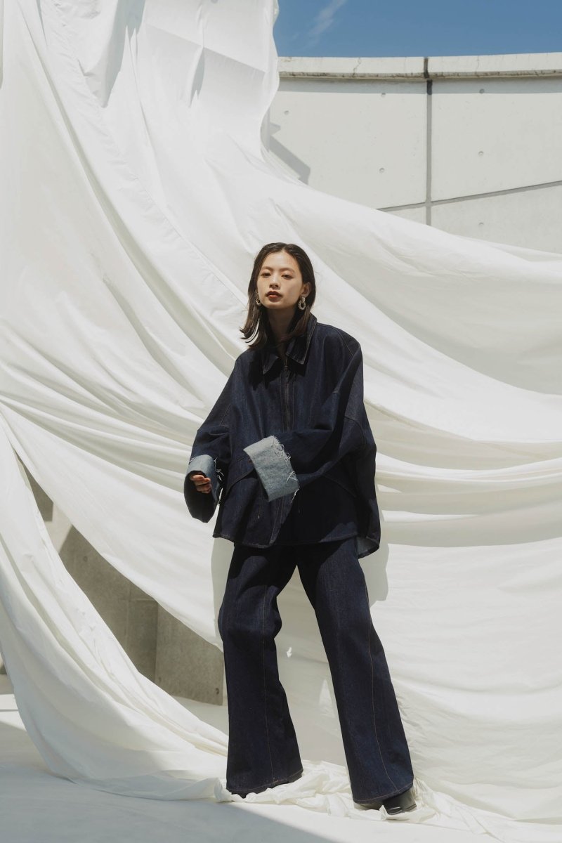 denim over shirt jacket(unisex)/indigo - KNUTH MARF