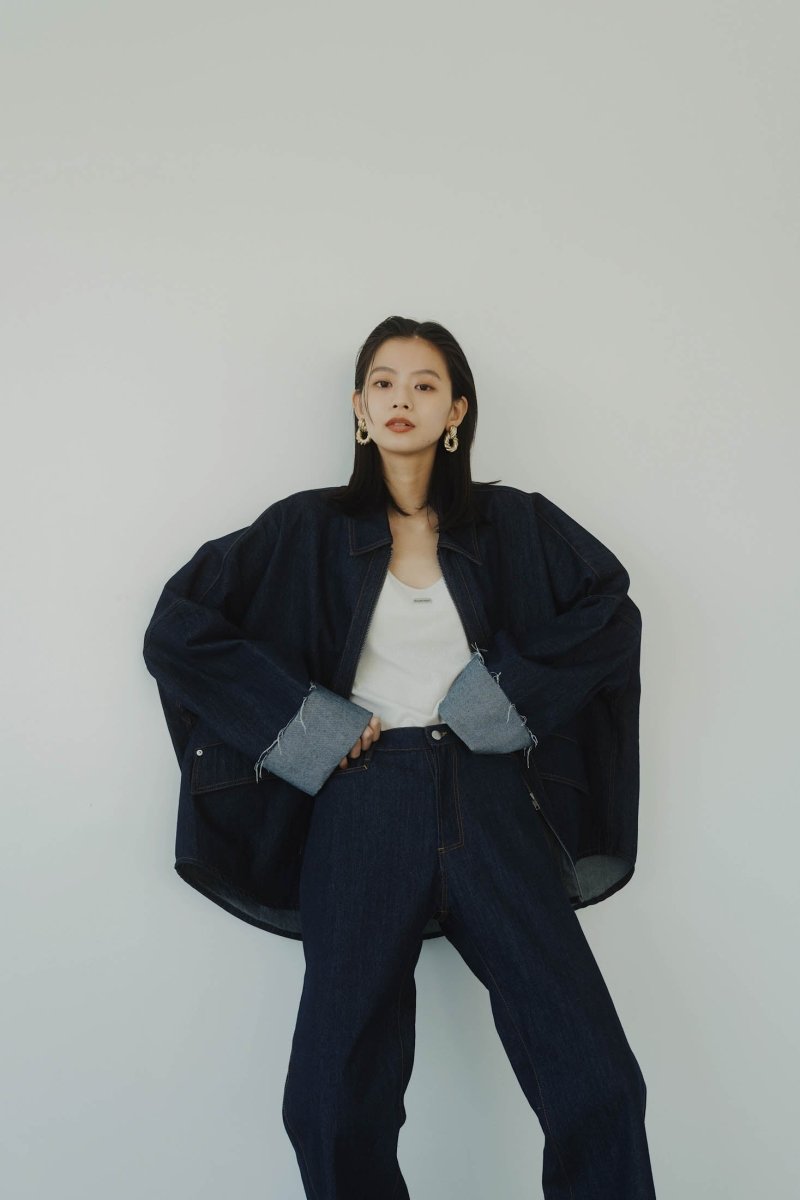 denim over shirt jacket(unisex)/indigo - KNUTH MARF