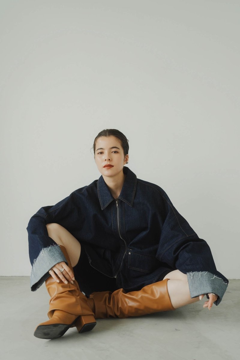 denim over shirt jacket(unisex)/indigo - KNUTH MARF