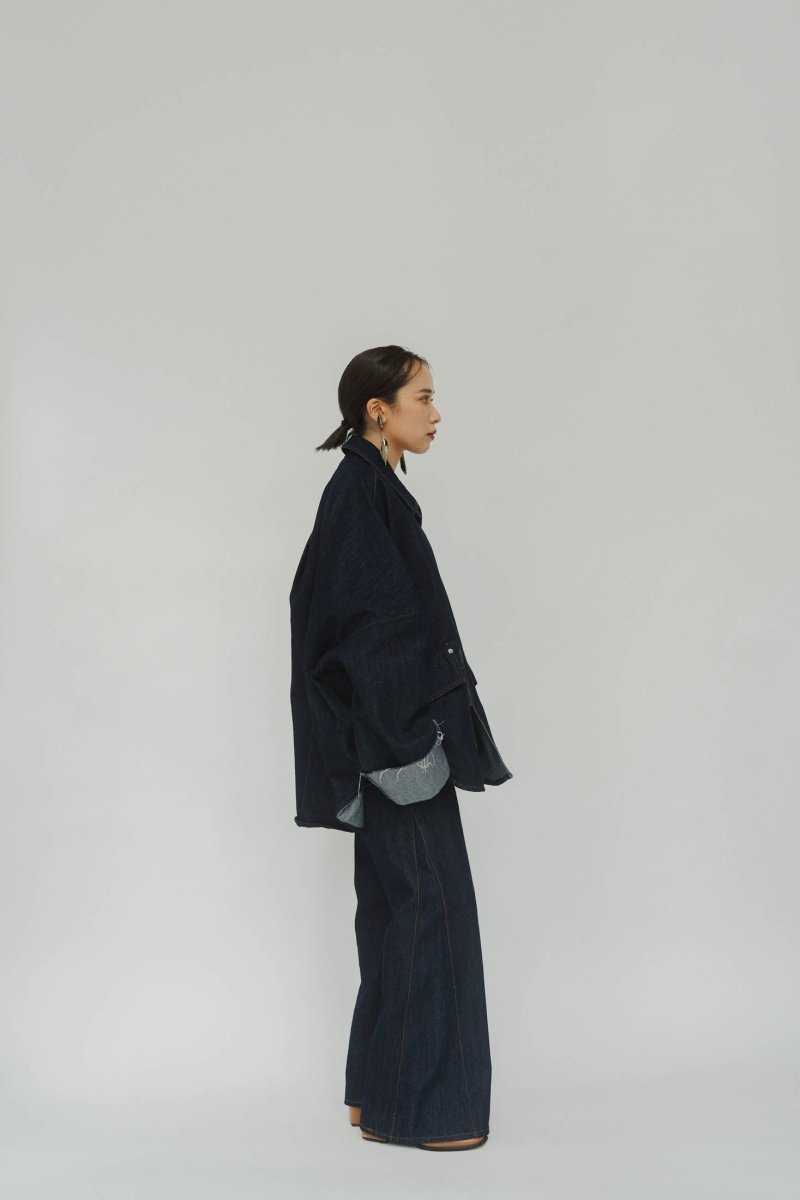 denim over shirt jacket(unisex)/indigo - KNUTH MARF
