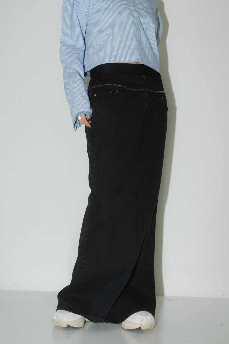 docking maxi denim skirt/2color - KNUTH MARF