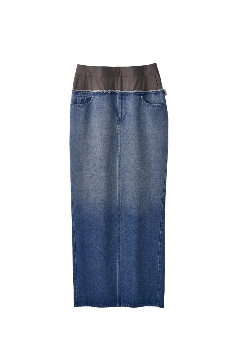 docking maxi denim skirt/2color - KNUTH MARF