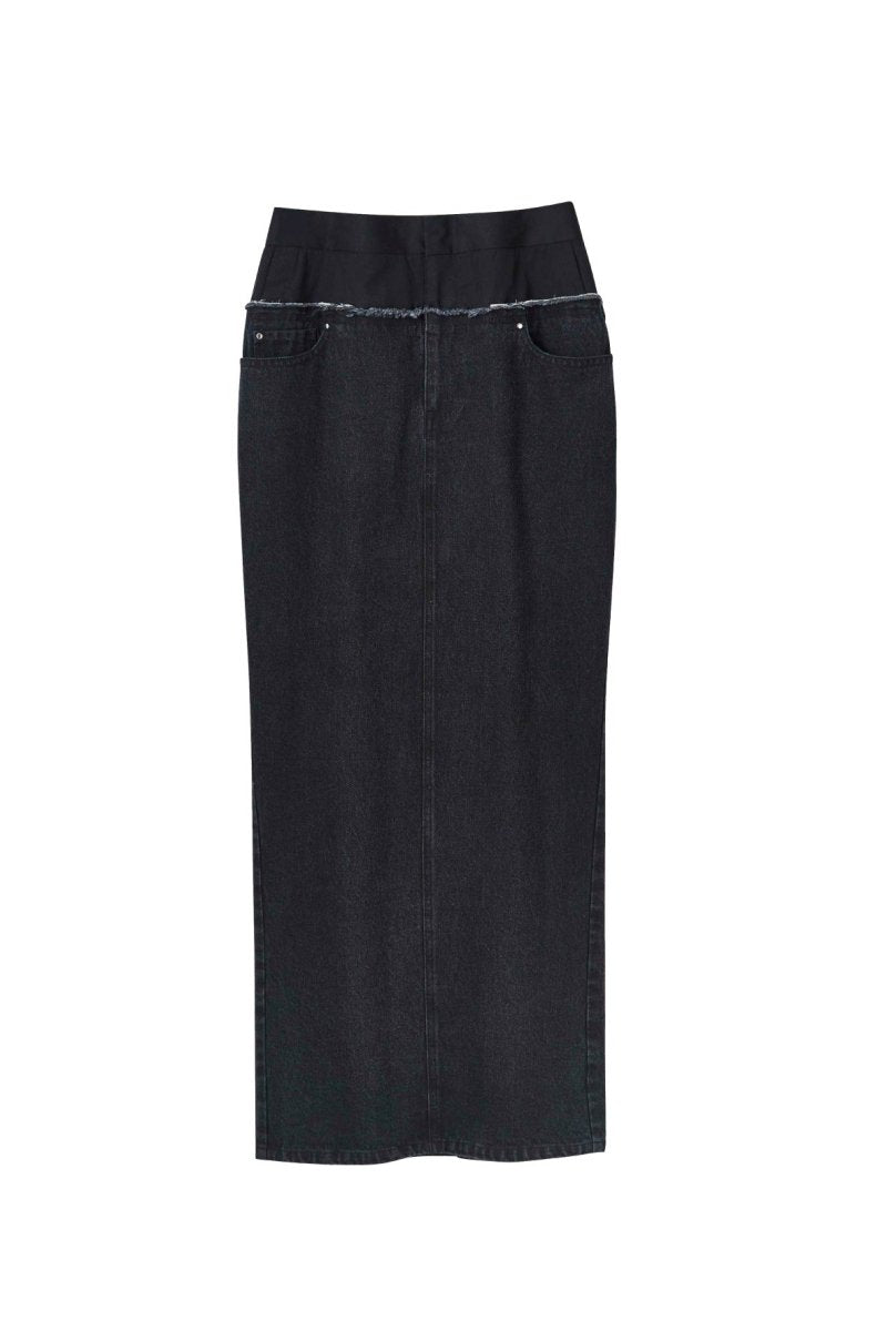 docking maxi denim skirt/2color - KNUTH MARF