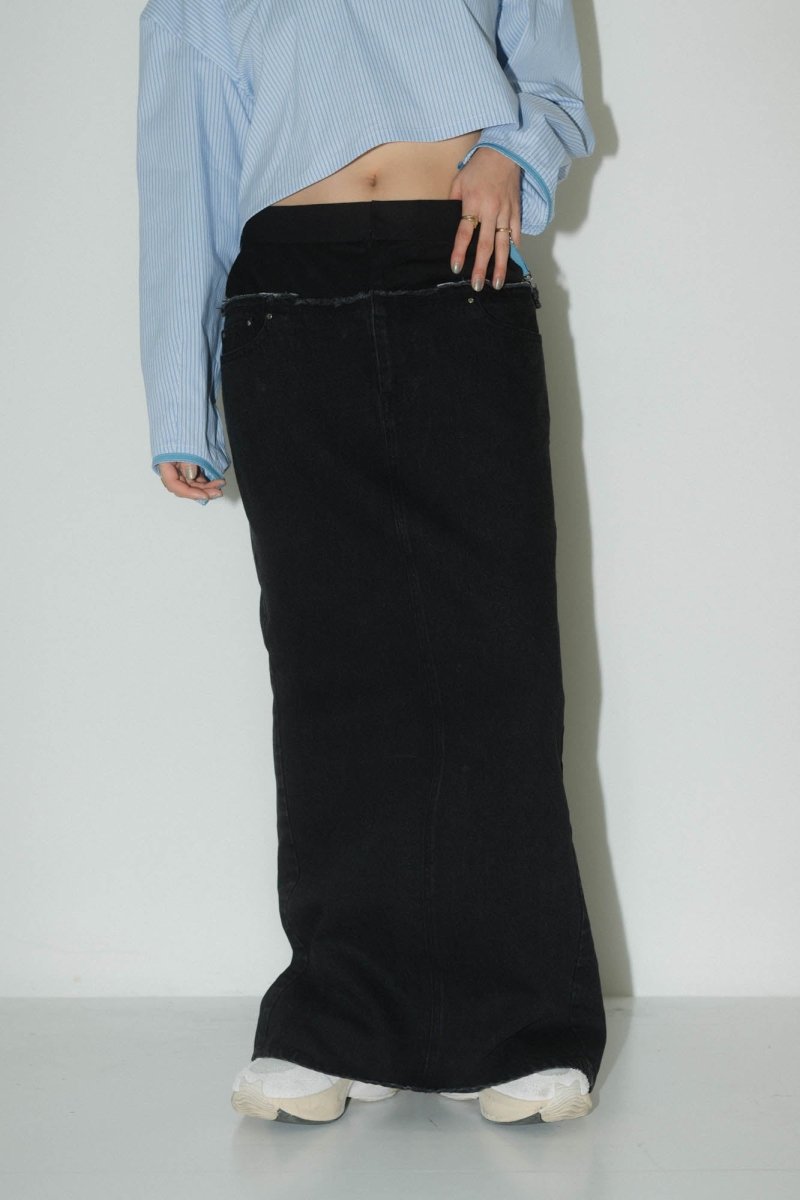 docking maxi denim skirt/2color - KNUTH MARF