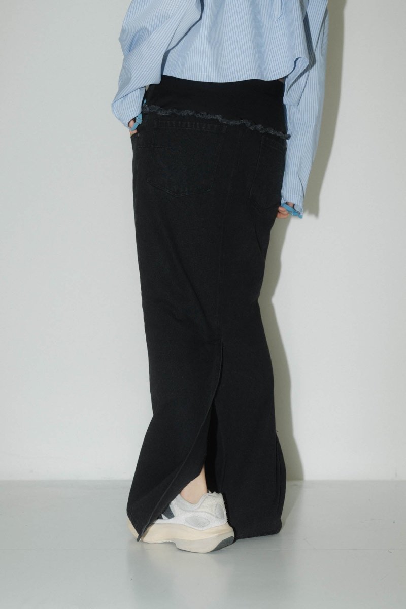 docking maxi denim skirt/2color - KNUTH MARF