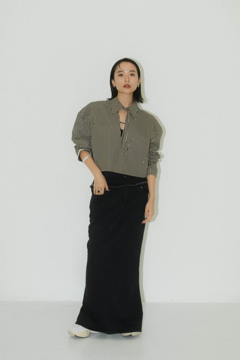 docking maxi denim skirt/2color - KNUTH MARF