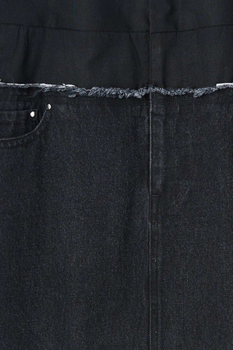 docking maxi denim skirt/2color - KNUTH MARF
