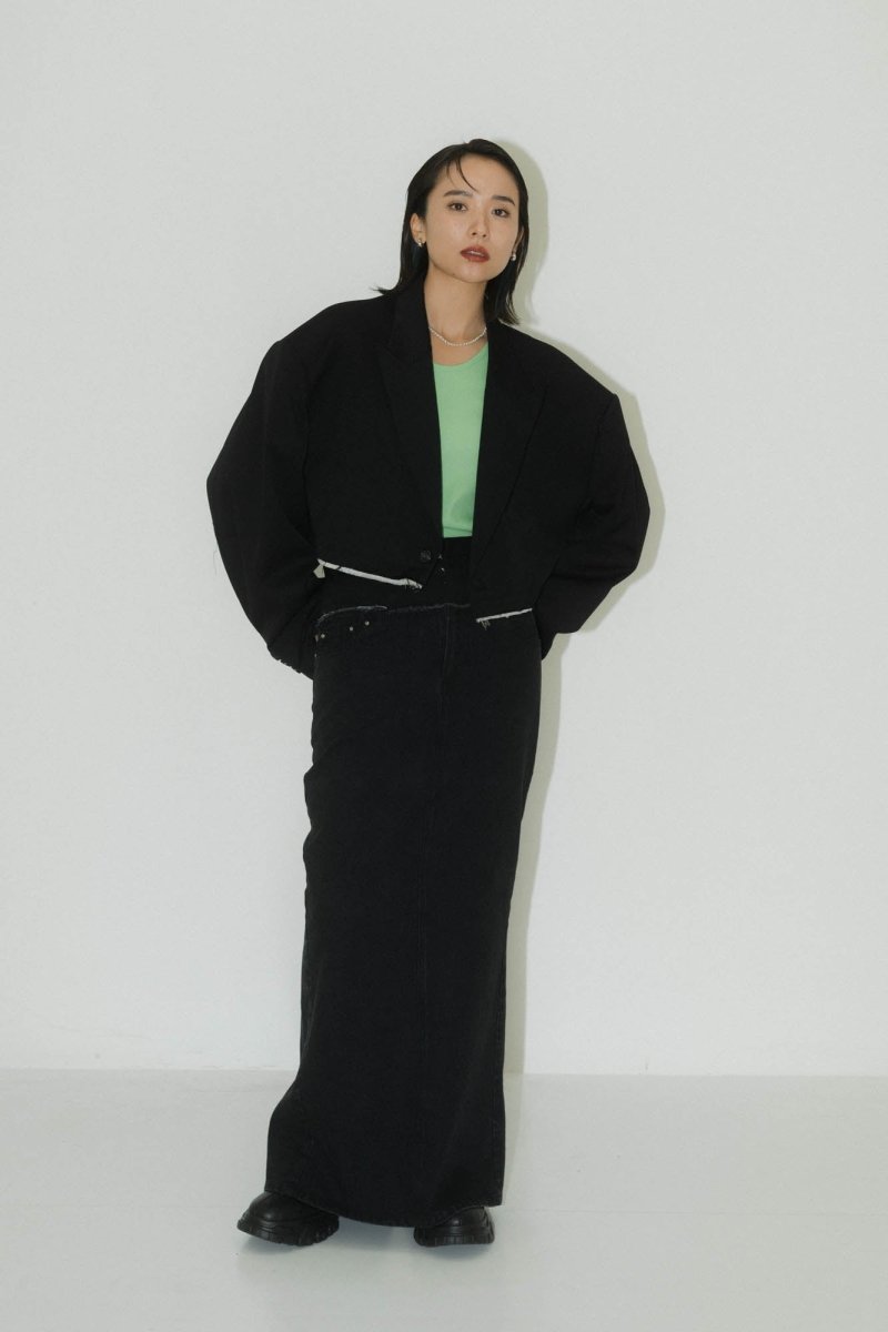 docking maxi denim skirt/2color - KNUTH MARF