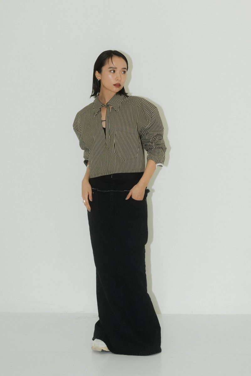 docking maxi denim skirt/2color - KNUTH MARF