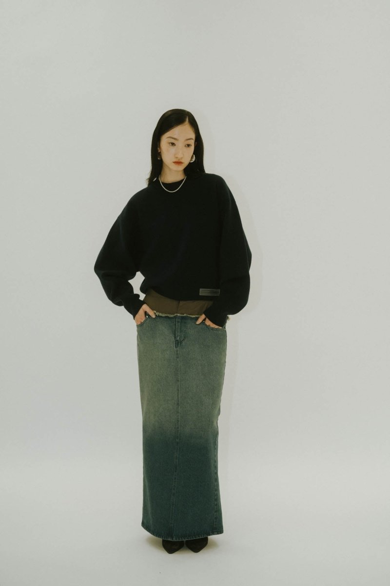 docking maxi denim skirt/2color - KNUTH MARF