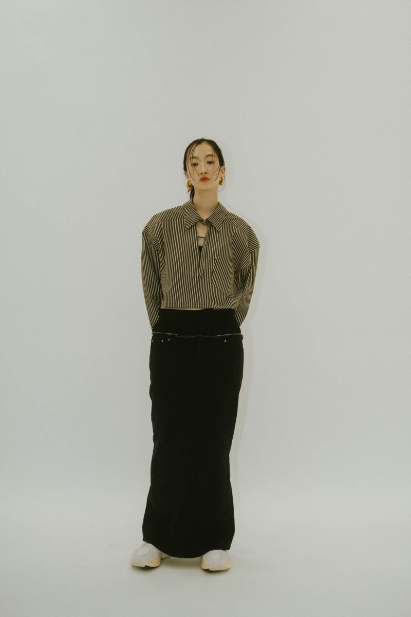 docking maxi denim skirt/2color - KNUTH MARF