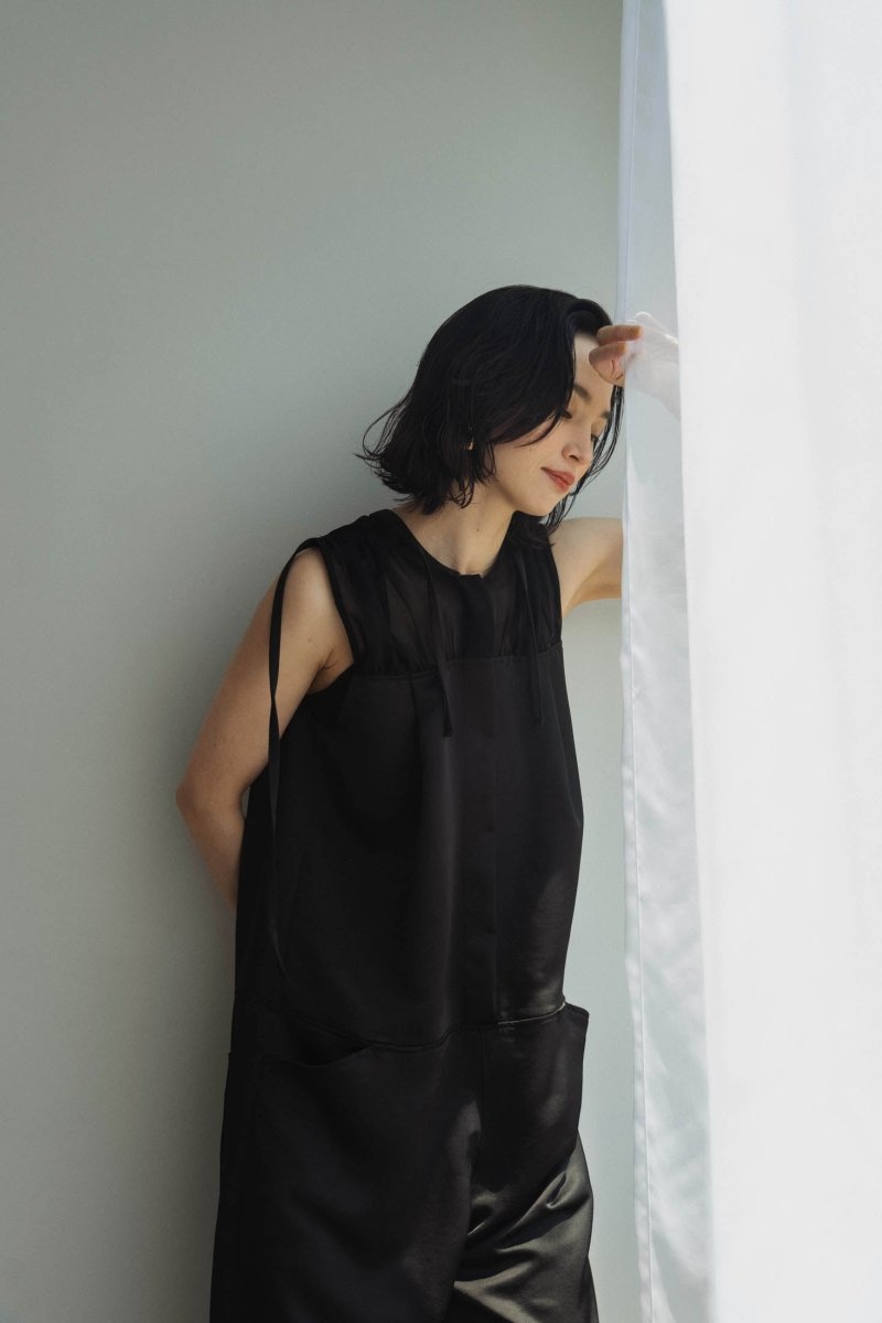 ennui sheer satin all in one/black - KNUTH MARF