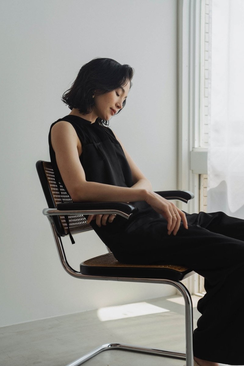 ennui sheer satin all in one/black - KNUTH MARF