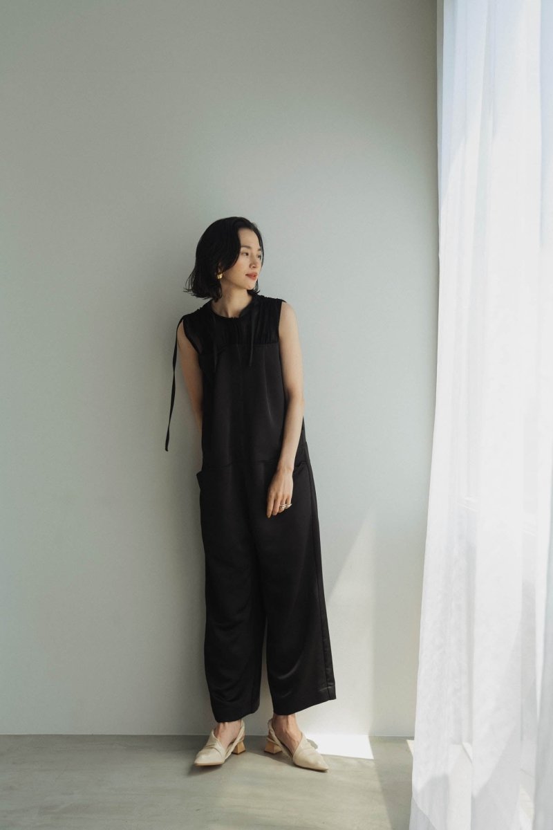 ennui sheer satin all in one/black - KNUTH MARF