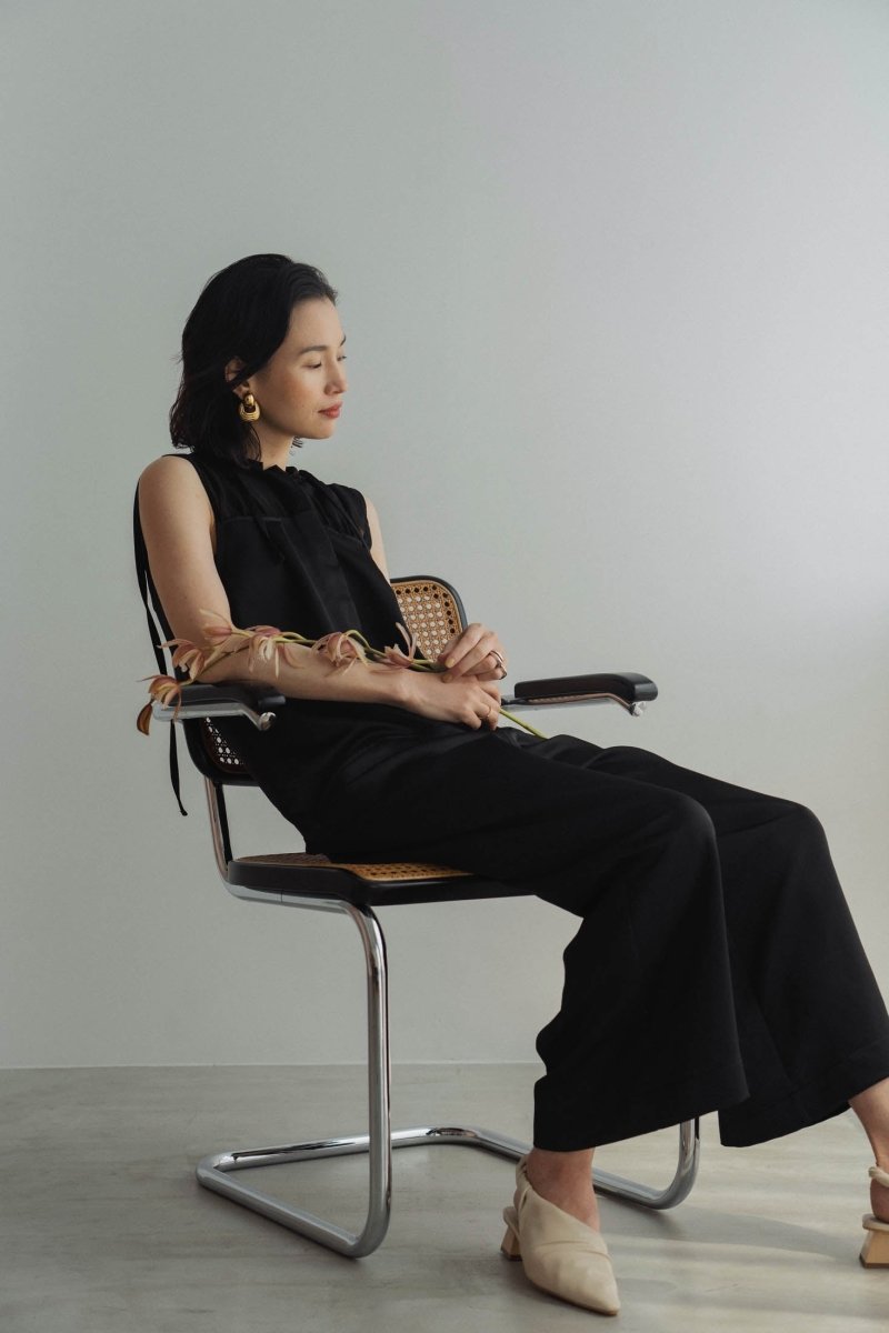 ennui sheer satin all in one/black - KNUTH MARF