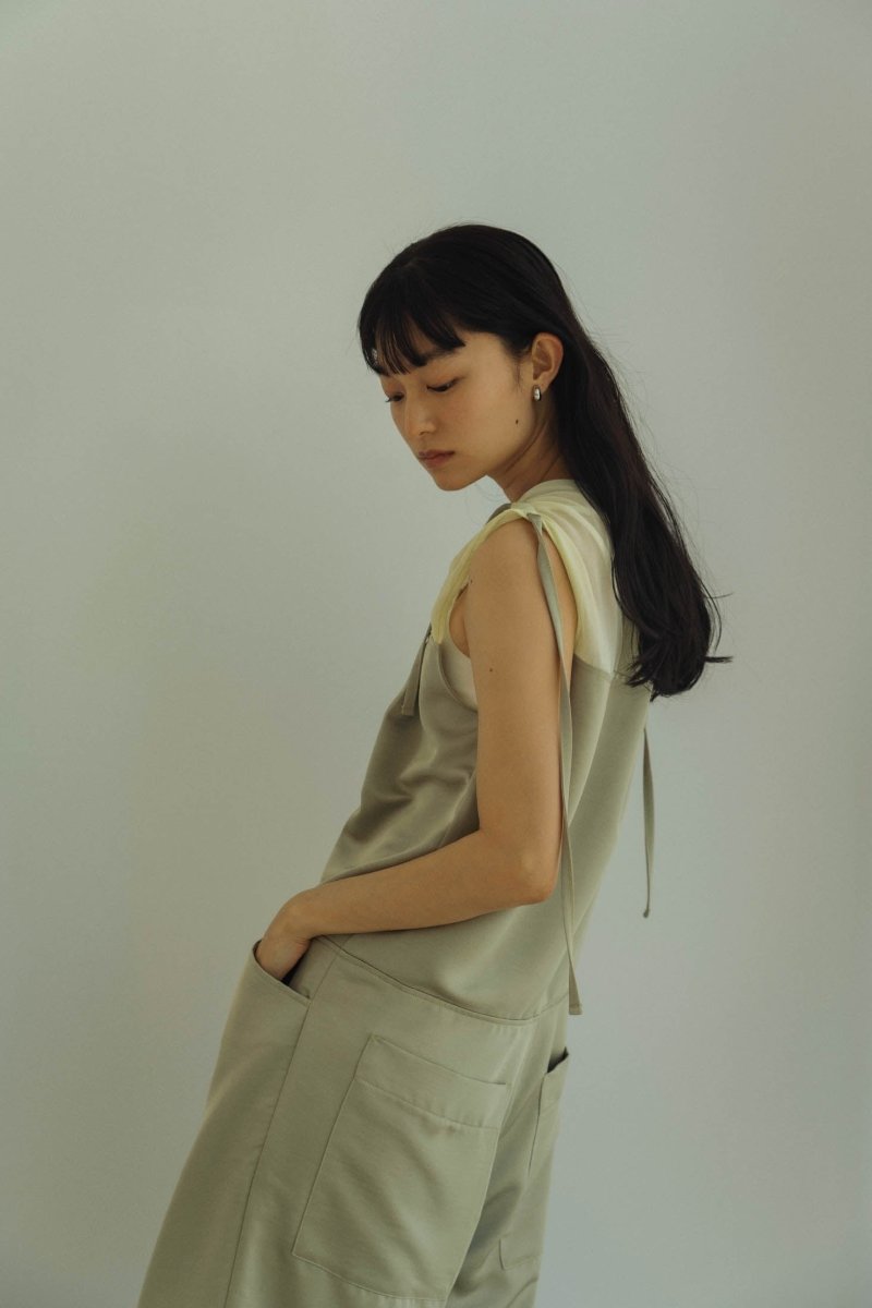 ennui sheer satin all in one/pistàcchio - KNUTH MARF