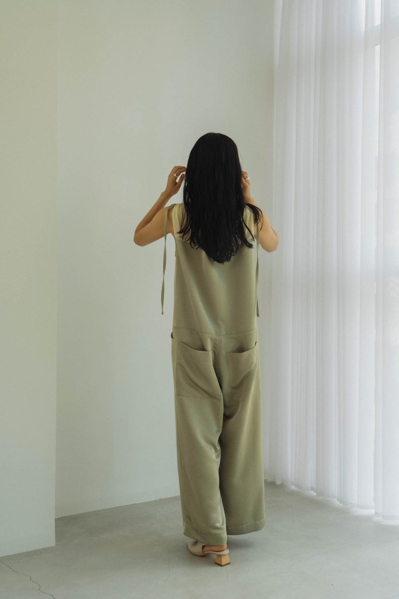 ennui sheer satin all in one/pistàcchio - KNUTH MARF