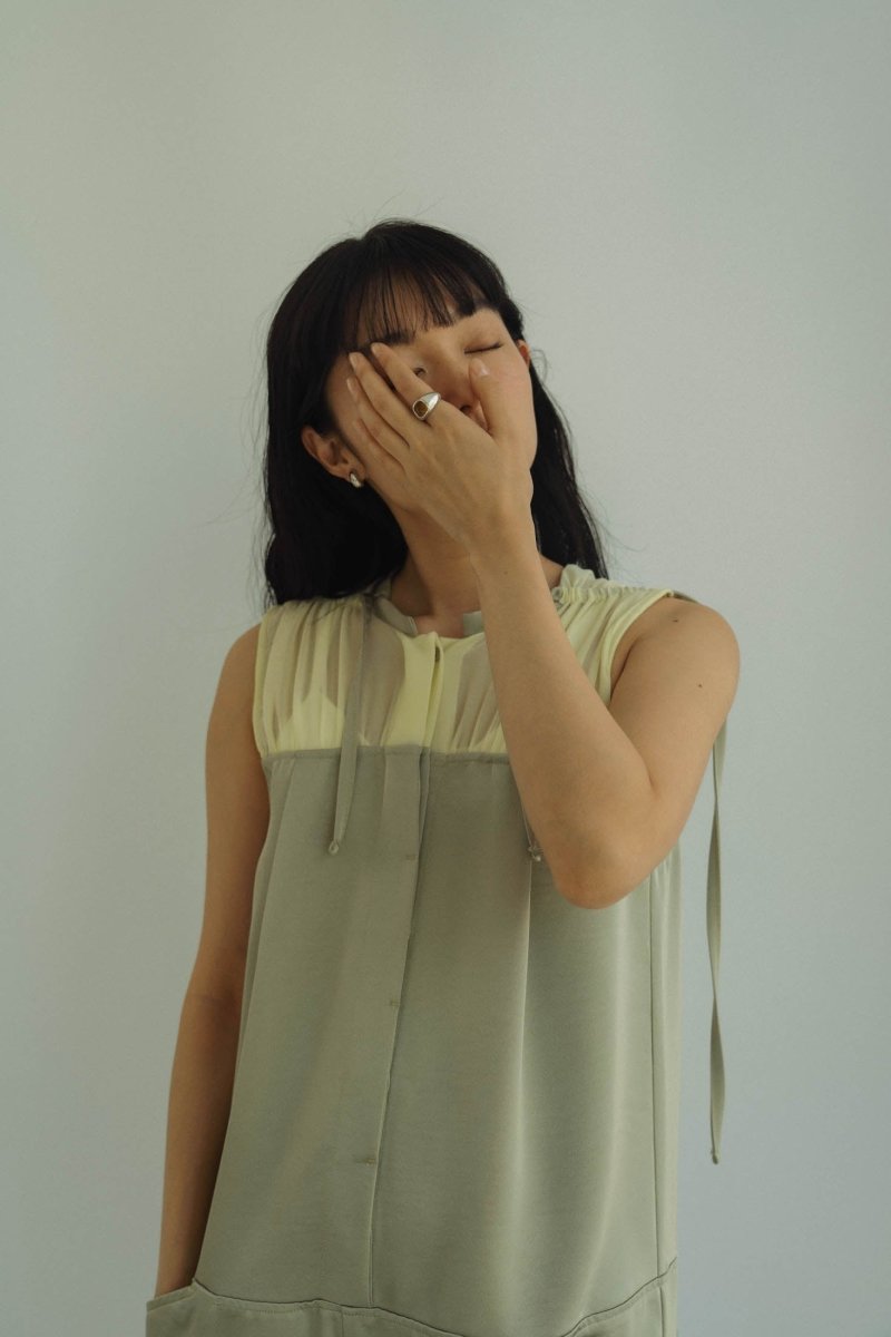 ennui sheer satin all in one/pistàcchio - KNUTH MARF