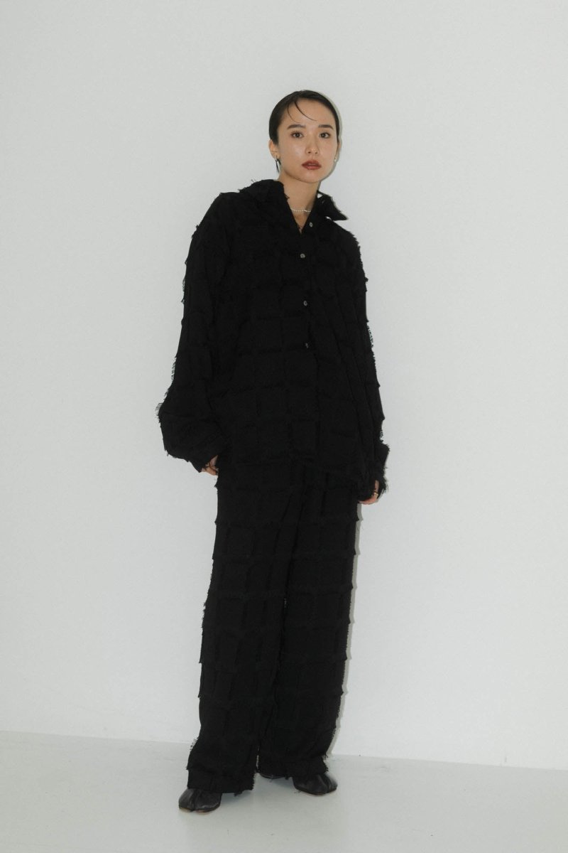 fringe switching pants(unisex)/2color - KNUTH MARF