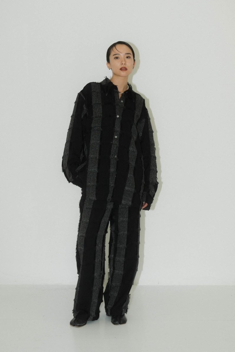 fringe switching pants(unisex)/2color - KNUTH MARF