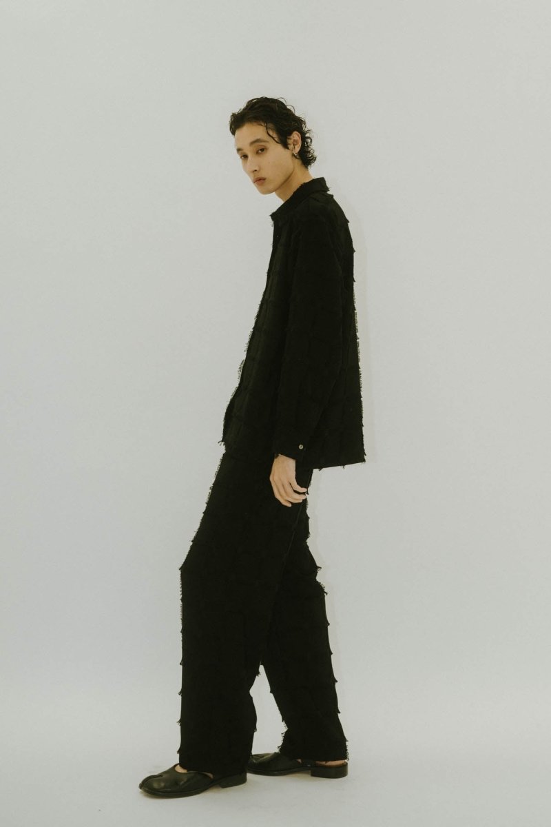 fringe switching pants(unisex)/2color - KNUTH MARF