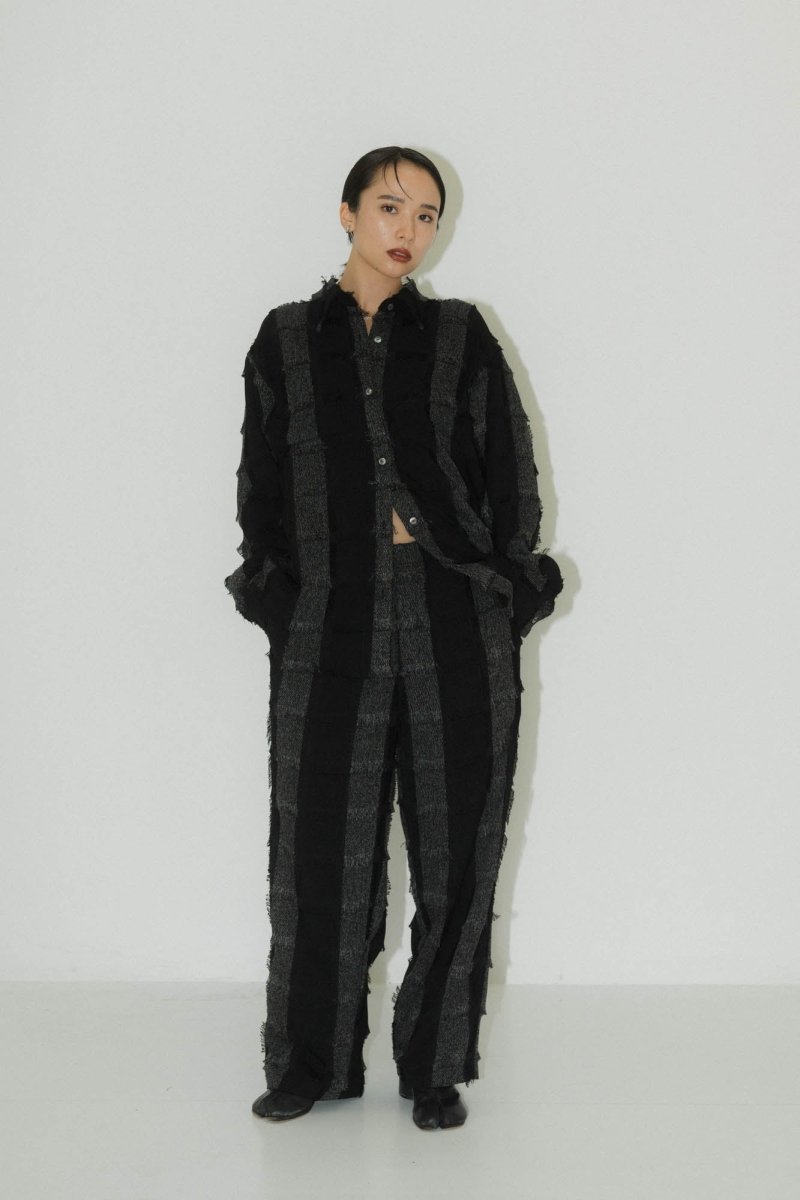 fringe switching pants(unisex)/2color - KNUTH MARF
