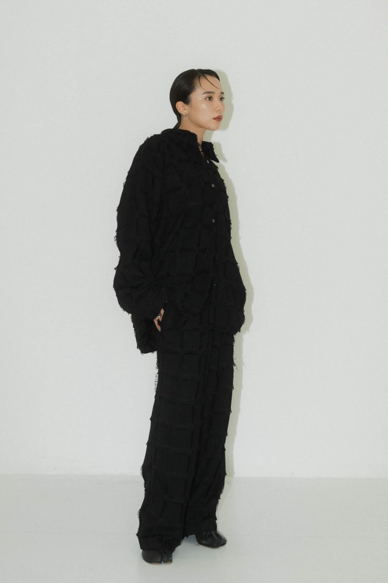 fringe switching pants(unisex)/2color - KNUTH MARF