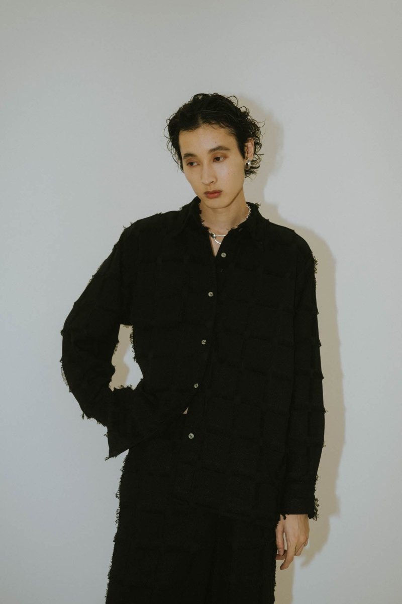 fringe switching shirt(unisex)/2color - KNUTH MARF