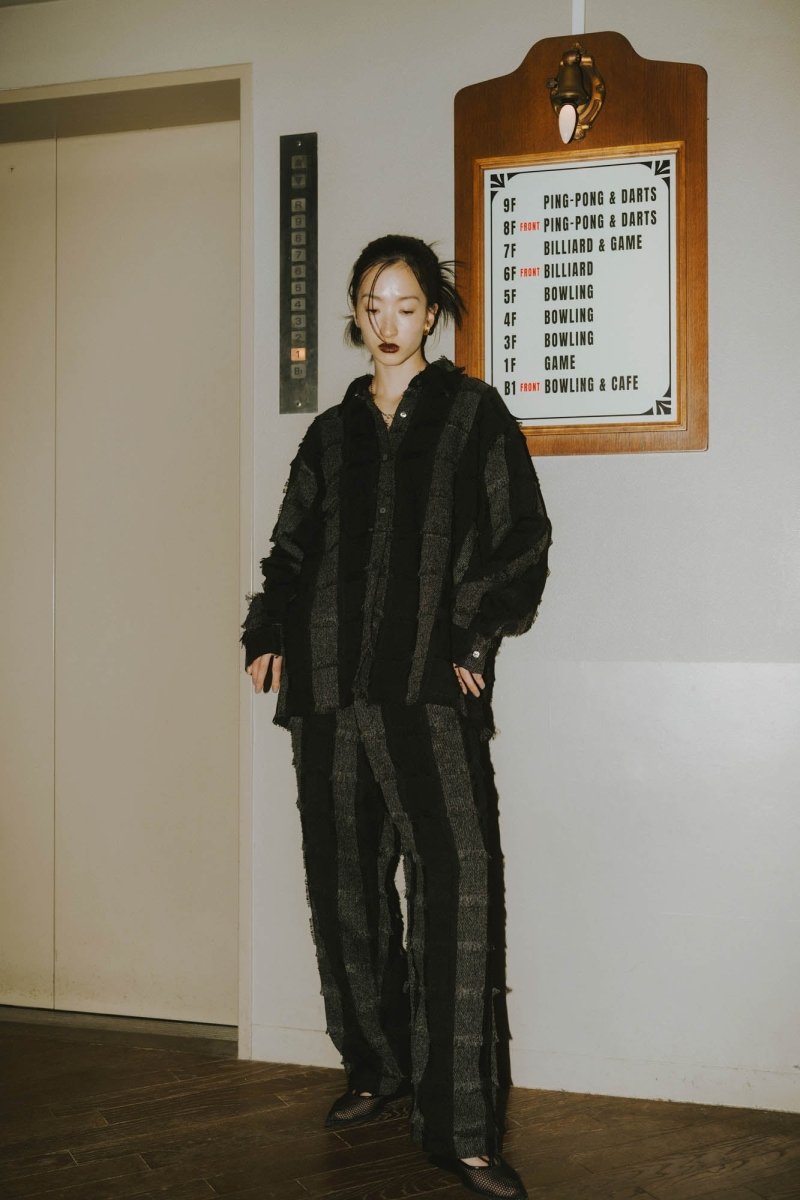 fringe switching shirt(unisex)/2color - KNUTH MARF