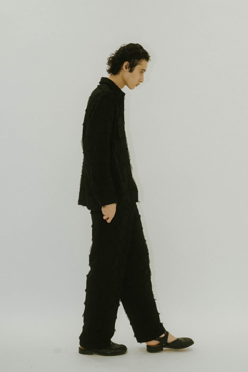 fringe switching shirt(unisex)/2color - KNUTH MARF