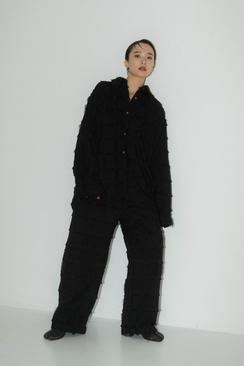 fringe switching shirt(unisex)/2color - KNUTH MARF